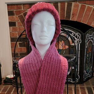 Hat and Matching Scarf Handknit in the USA NWOT